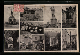 CPA Puy-en-Velay, Fontaine Des Tables, Cascade De La Beaume  - Le Puy En Velay