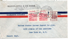 77855 - Kolumbien - 1946 - 2@15c Luftpost MiF A LpBf CALI -> New York, NY (USA) - Kolumbien