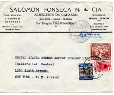 77856 - Kolumbien - 1941 - 30c Luftpost MiF A LpBf BOGOTA -> New York, NY (USA) - Colombia