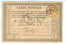 CARTE PRECURSEUR Pour THOMMERET ? Ou CHOMMERET ? Et Cie Négociant à BARBEZIEUX 16 De La Part De Goyer De Rouen - 1849-1876: Klassik