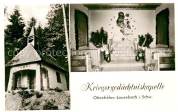 73779110 Ottenhoefen Schwarzwald Kriegergedaechtniskapelle Ottenhoefen Schwarzwa - Altri & Non Classificati