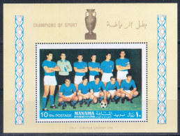 Manama 1968 Mi# Block A 10 A ** MNH - Italy National Football Team / Soccer - Manama