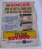 Pubblicità Singer Cuci In Fretta, Friggi Bene (1989) - Publicités