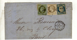 Document Avec Timbre 4C Dans Affranchissement Tricolore Oblitération 09/09/1871 - 1849-1876: Periodo Clásico