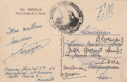 GUERRE DE 1939 NON DATEE CP FM BOUCHES DU RHONE MARSEILLE HOPITAL MONTOLIVET - Guerra De 1939-45