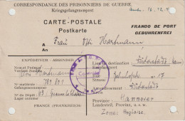 German Prisoner Of War Reply Card From France, PG Depot 63 Located Brienne Le Château (Aube) Signed 30.11.1946 - Militares