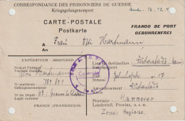 German Prisoner Of War Reply Card From France, PG Depot 63 Located Brienne Le Château (Aube) Signed 30.11.1946 - Militaria