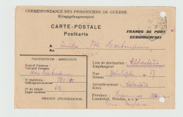 German Prisoner Of War Card From France, PG Depot 63 Located Brienne Le Château (Aube) Signed 22.9.1946 - Militaria
