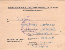 German Prisoner Of War Letter From France, PG Depot 63 Located Brienne Le Château (Aube) Signed 13.5.1947 - Militares