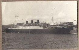 CARTE PHOTO CPA PHOTO VIETNAM INDOCHINE SAIGON - TB PLAN Paquebot Entrant Au Port 21 Juillet 1949 - Steamers