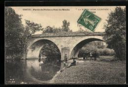 CPA Semène, Partie De Peche Au Pont Du Moulin  - Andere & Zonder Classificatie