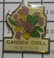 2322 Pin's Pins / Beau Et Rare / ALIMENTATION / FLEUR VIOLETTE GARDEN GALERIE - Food