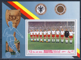 Manama 1969 Mi# Block A 27 A ** MNH -  Germany National Football Team / Soccer - Manama