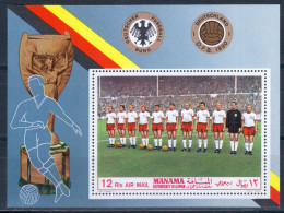 Manama 1969 Mi# Block A 27 A ** MNH -  Germany National Football Team / Soccer - Other & Unclassified