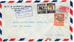 77864 - Kolumbien - 1940 - 50c Luftpost MiF A LpBf BOGOTA -> New York, NY (USA) - Colombia