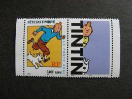 TB N° 3303b ( Avec Vignette) , Timbre De Carnet, Dentelé 13,5 X 13, Neuf XX. - Unused Stamps