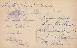 VOSGES CP 1914 HOPITAL DE VITTEL "20° REGION HOPITAL COMPLEMENTAIRE N°10 VITTEL MEDECIN CHEF ( MARIANNE ASSISE ) - WW I