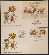 FDC Vietnam Viet Nam Cover With Perf Stamps And SS 1996 : New Year Of Mouse / Rat / Horse / Zodiac (Ms722) - Vietnam