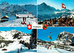 12716861 Grindelwald Bergbahn Sportbahn Grindelwald First Schweizer Flagge Winte - Other & Unclassified