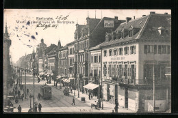 AK Karlsruhe, Westl. Kaiserstrasse Mit Strassenbahn  - Tramways