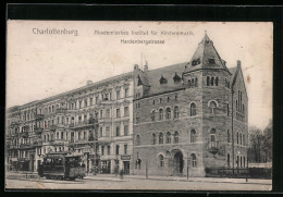 AK Berlin-Charlottenburg, Akademisches Institut Für Kirchenmusik, Hardenbergstrasse, Strassenbahn  - Strassenbahnen