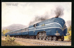 Artist's Pc Englische Eisenbahn Der L. M. S. Railway Coronation Scot  - Trains
