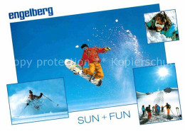 12715792 Engelberg OW Skifahrer Snowboarder  Engelberg - Autres & Non Classés