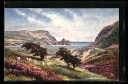 Künstler-AK Raphael Tuck & Sons Nr. 7188: Three Cliffs Bay  - Tuck, Raphael
