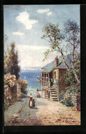 Künstler-AK Raphael Tuck & Sons Nr. 7462: Newquay, Beach Road  - Tuck, Raphael