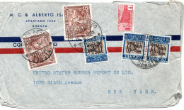 77868 - Kolumbien - 1941 - 3@30c Luftpost MiF A LpBf BOGOTA -> New York, NY (USA) - Kolumbien