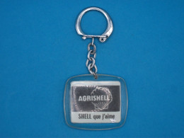 Porte-clé Plastique - Agrishell - Shell Que J'aime - Produits Agricoles Ch. Mathieu à Tendon (88) - Années 60 Coquillage - Key-rings