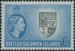 Solomon Islands 1956 SG96 £1 Arms Of The Protectorate MNG - Isole Salomone (1978-...)