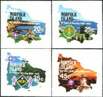 Norfolk Island 1978 SG209-212 Scouts Set MNH - Ile Norfolk