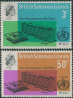 Solomon Islands 1966 SG155-156 WHO Headquarters Set MNH - Isole Salomone (1978-...)