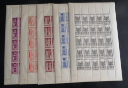 FRANCE - 1944 - N°YT. 663 à 667 - Cathédrales - Série En Feuilles Complètes - Neuf Luxe ** / MNH / Postfrisch - Full Sheets