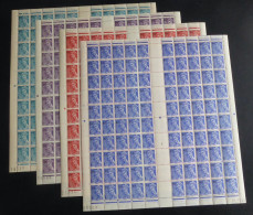 FRANCE - 1944 - N°YT. 657 à 660 - Mercure RF - Série En Feuilles Complètes - Neuf Luxe ** / MNH / Postfrisch - Full Sheets