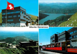 12713252 Monte Generoso Berghotel Flagge Zahnradbahn Luganersee Alpenpanorama Mo - Otros & Sin Clasificación