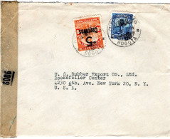 77875 - Kolumbien - 1944 - 30c Luftpost MiF A LpBf M US-Zensur BOGOTA -> New York, NY (USA) - Kolumbien