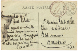 MEUSE CP 1918 GENDARMERIE FRANCHISE ARRONDISSEMENT DE GENDARMERIE DE COMMERCY MEUSE - WW I