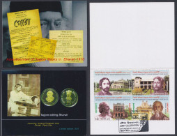 Bangladesh 2011 Mint Stamp Booklet Rabindranath Tagore Coin, Literature, Art, Arts, Nobel Prize - Bangladesch