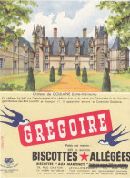 BUVARD & BLOTTER - Biscottes Allégées Grégoire - Château De GOULAINE (Loire Inférieure) - Altri & Non Classificati