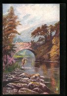 Künstler-AK Raphael Tuck & Sons Nr. 7108: Trossachs, Brig` O` Turk  - Tuck, Raphael