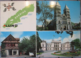 SWEDEN SVERIGE LUND MULTI VIEW PANORAMA  UNIVERSITY POSTCARD ANSICHTSKARTE CARTE POSTALE POSTKARTE CARTOLINA PHOTO CARD - Suecia