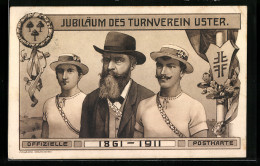 Künstler-AK Uster, Jubiläum Des Turnvereins 1861-1911, Wappen  - Andere & Zonder Classificatie