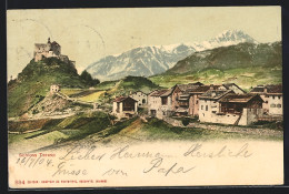 AK Tarasp, Ortspartie Mit Schloss  - Tarasp