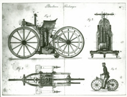 Photo Konstruktionszeichnung Des Daimler-Zweirades, Patentschrift Von 1885 - Photographs