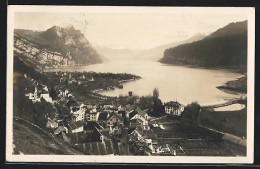 AK Weesen, Ortsansicht Gegen Walensee  - Weesen