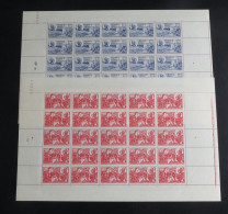 FRANCE - 1944 - N°YT. 607 Et 608 - Pétain - Paire En Feuilles Complètes - Neuf Luxe ** / MNH / Postfrisch - Full Sheets