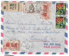 Lettre Recommandée AOF (MAN COTE D'IVOIRE) Pour MARSEILLE Du 12 08 1958 - Covers & Documents