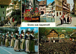 12705342 Appenzell IR Aufmarsch Zur Landsgemeinde Rathausplatz Brunnen Hauptgass - Other & Unclassified